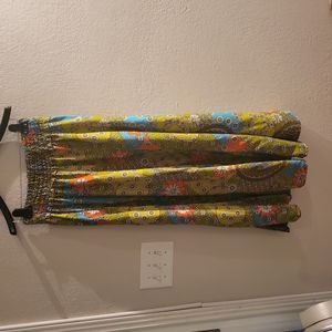 Printed Hippie Flowing Pants - S